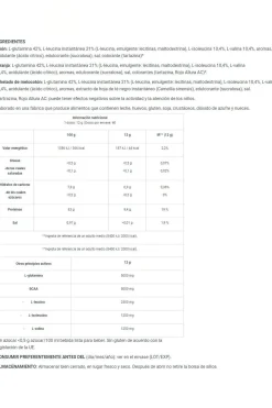 Bcaa + Glutamine Zero - 480g De Biotech Usa Sabor Te Al Melocotón