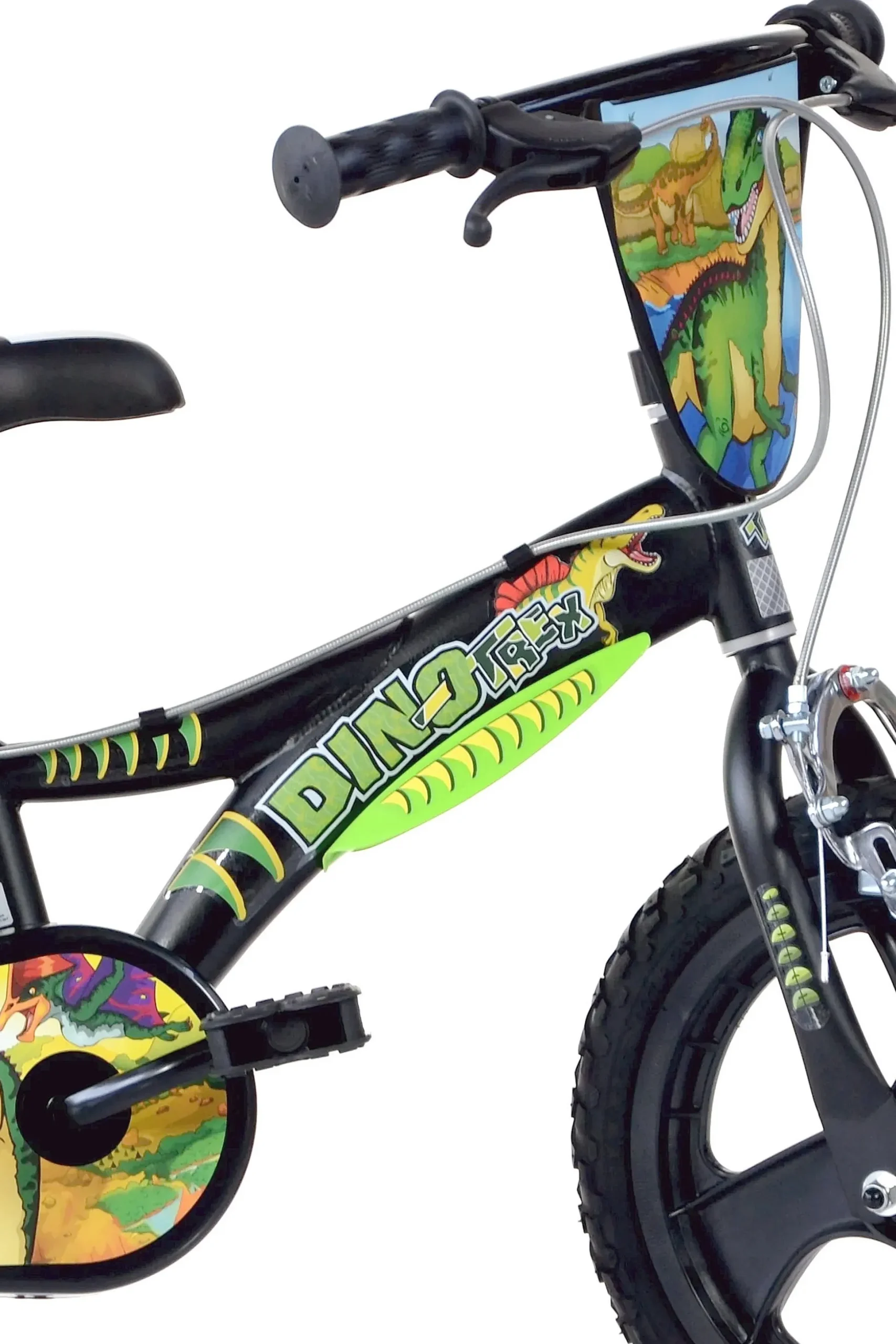 Bicicleta Niños 14 Pulgadas Dino Trex Negro 4-6 Años