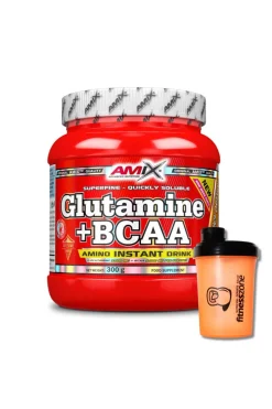 Glutamine + Bcaa 300 Gr + ¡shaker Fitnesszone De Regalo! Lima - Limón