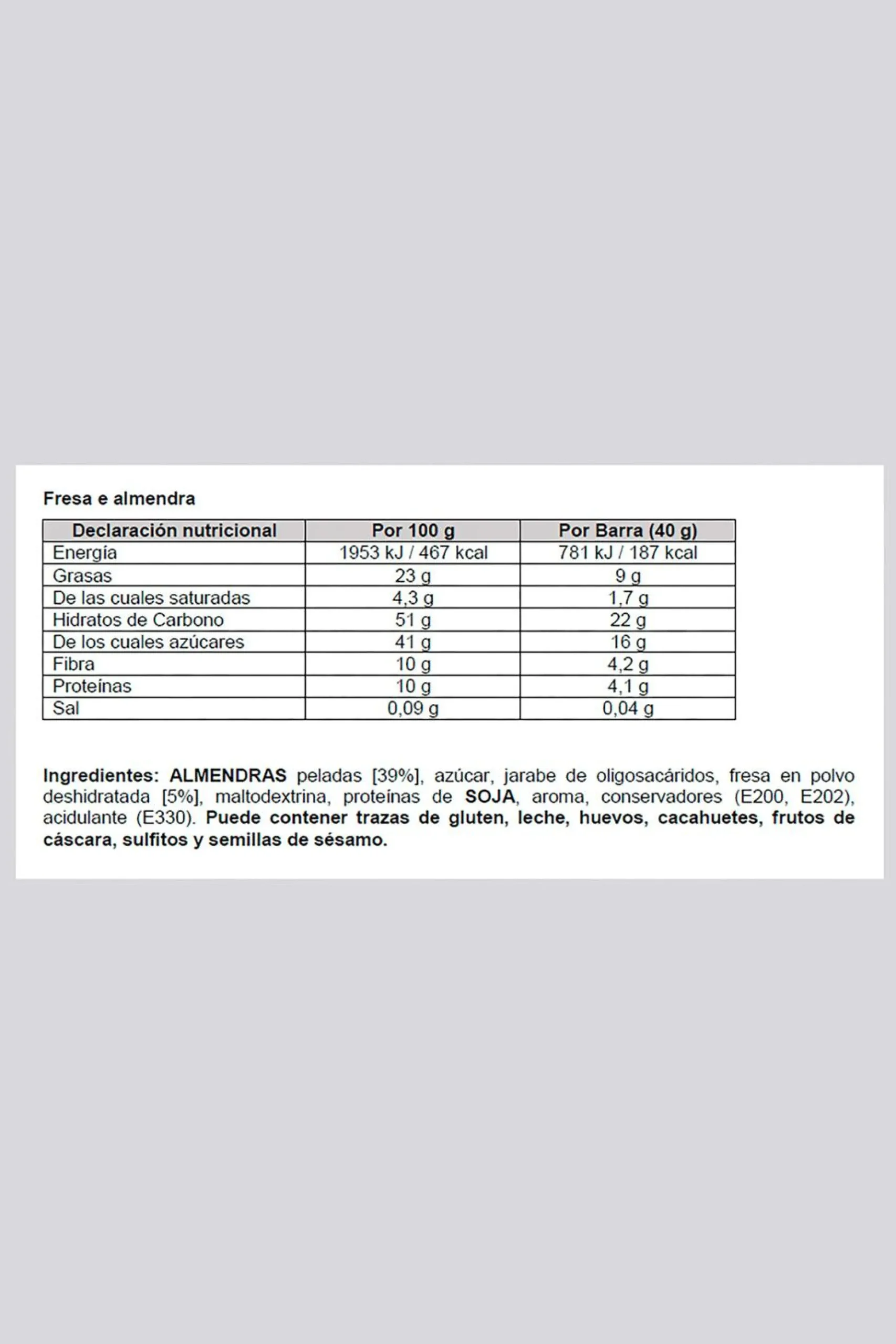 Gold Nutrition Endurance Fresa