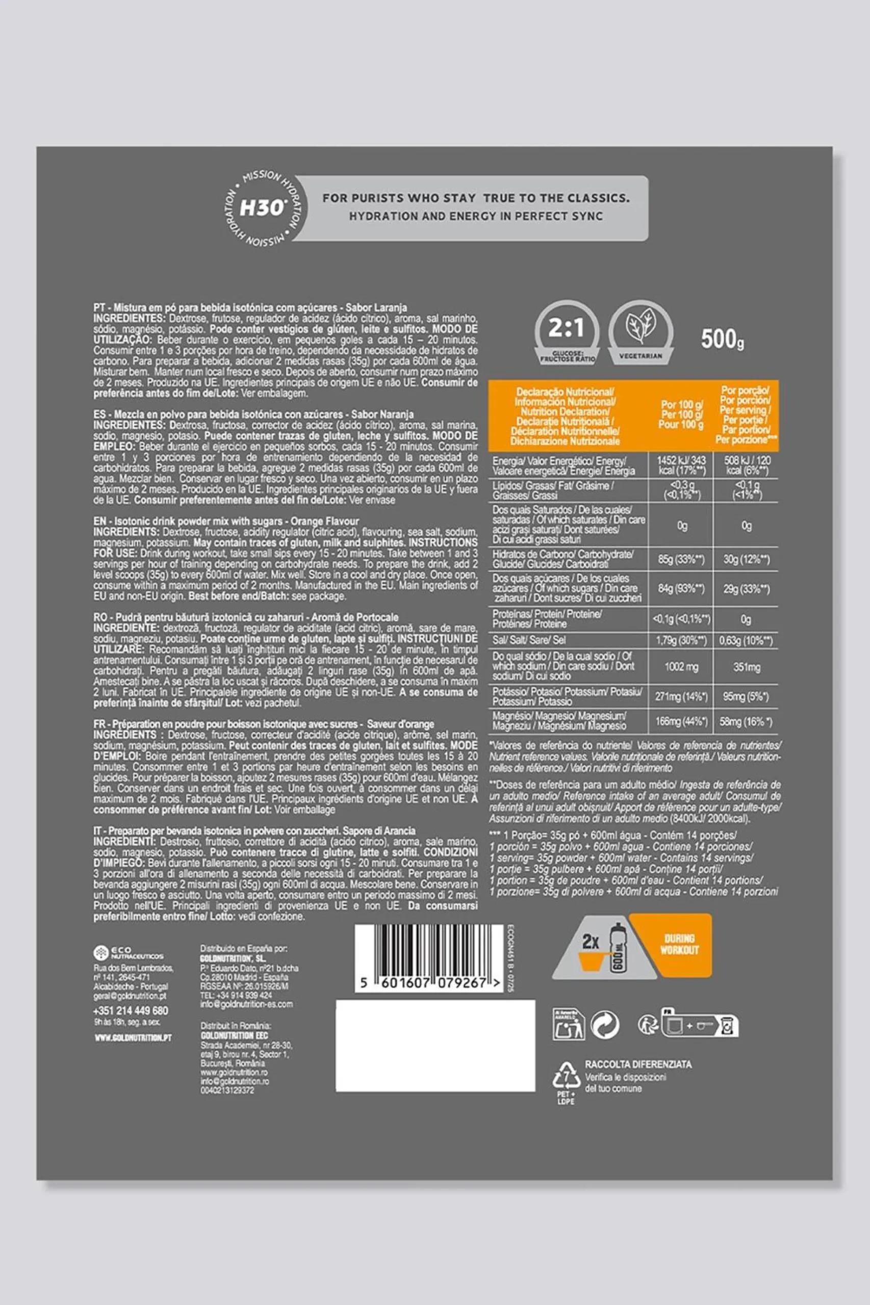 Gold Nutrition Hydrate H30