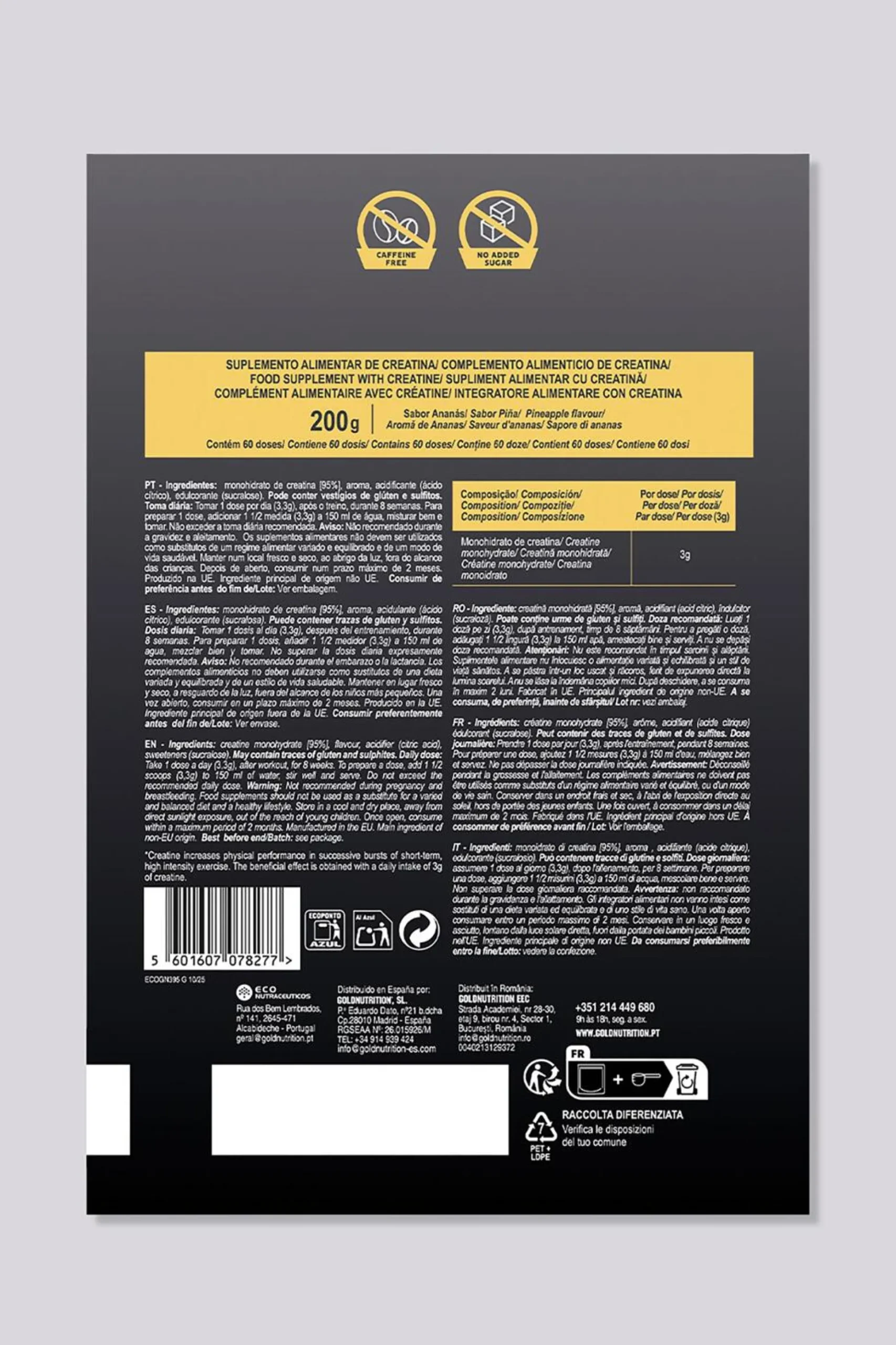 Gold Nutrition Monohydrate Pineapple