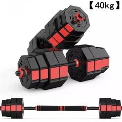 Juego De Mancuernas 2 En 1 Octogonal Fitness Tech De 10kg