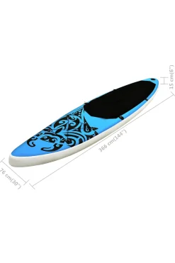 Juego De Tabla De Paddle Surf Hinchable Vidaxl 366x76x15 CM