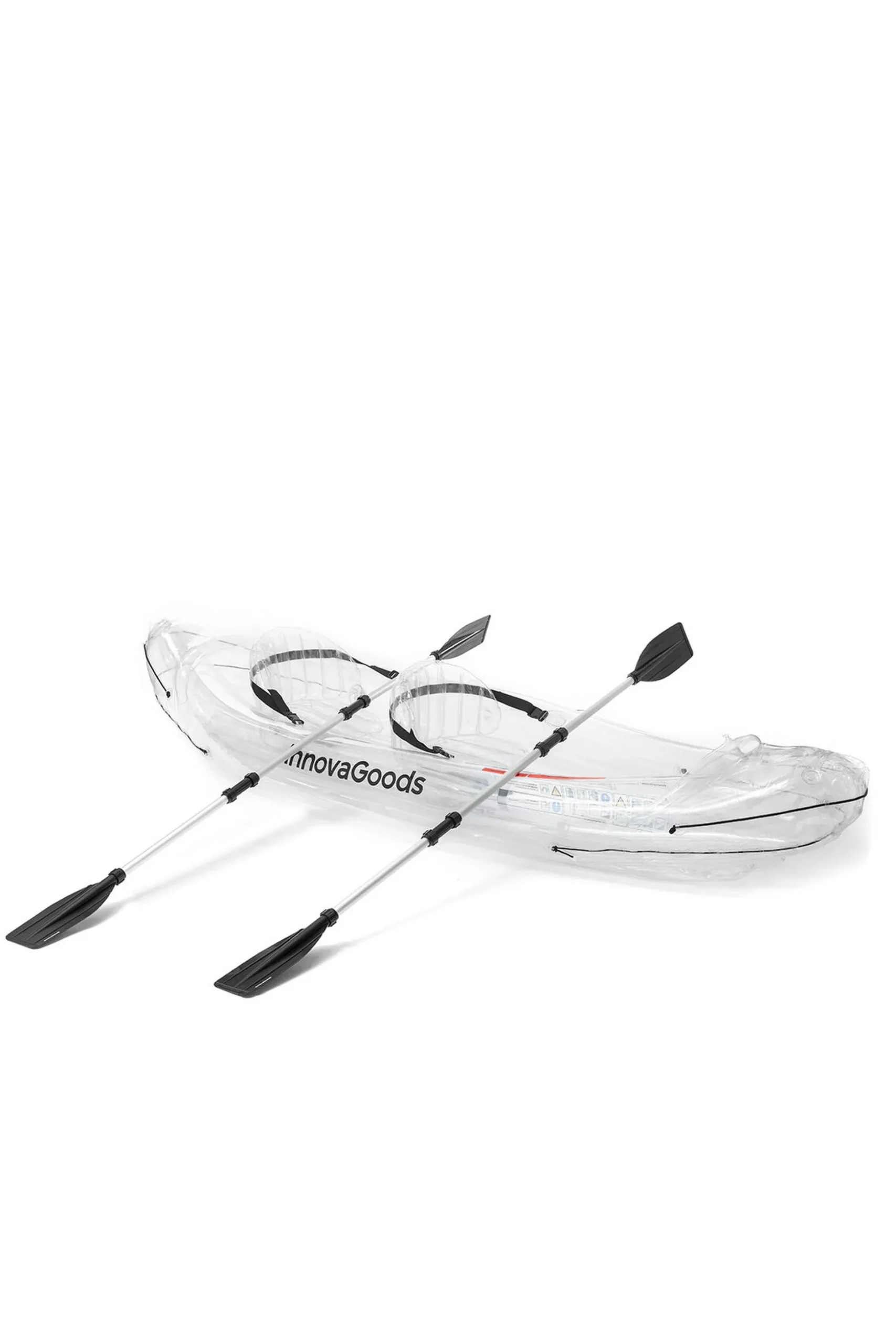Kayak Hinchable Transparente Con Accesorios Paros Innovagoods 312 CM 2 Plazas