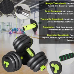 4 Mancuernas 30 Kg Fitness Tech