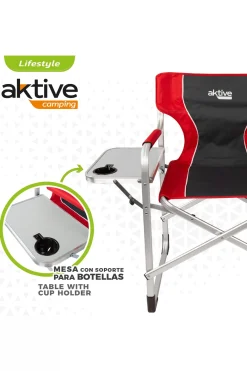 Pack 2 Sillas Camping Director C/mesa Y Bolsa Térmica Aktive