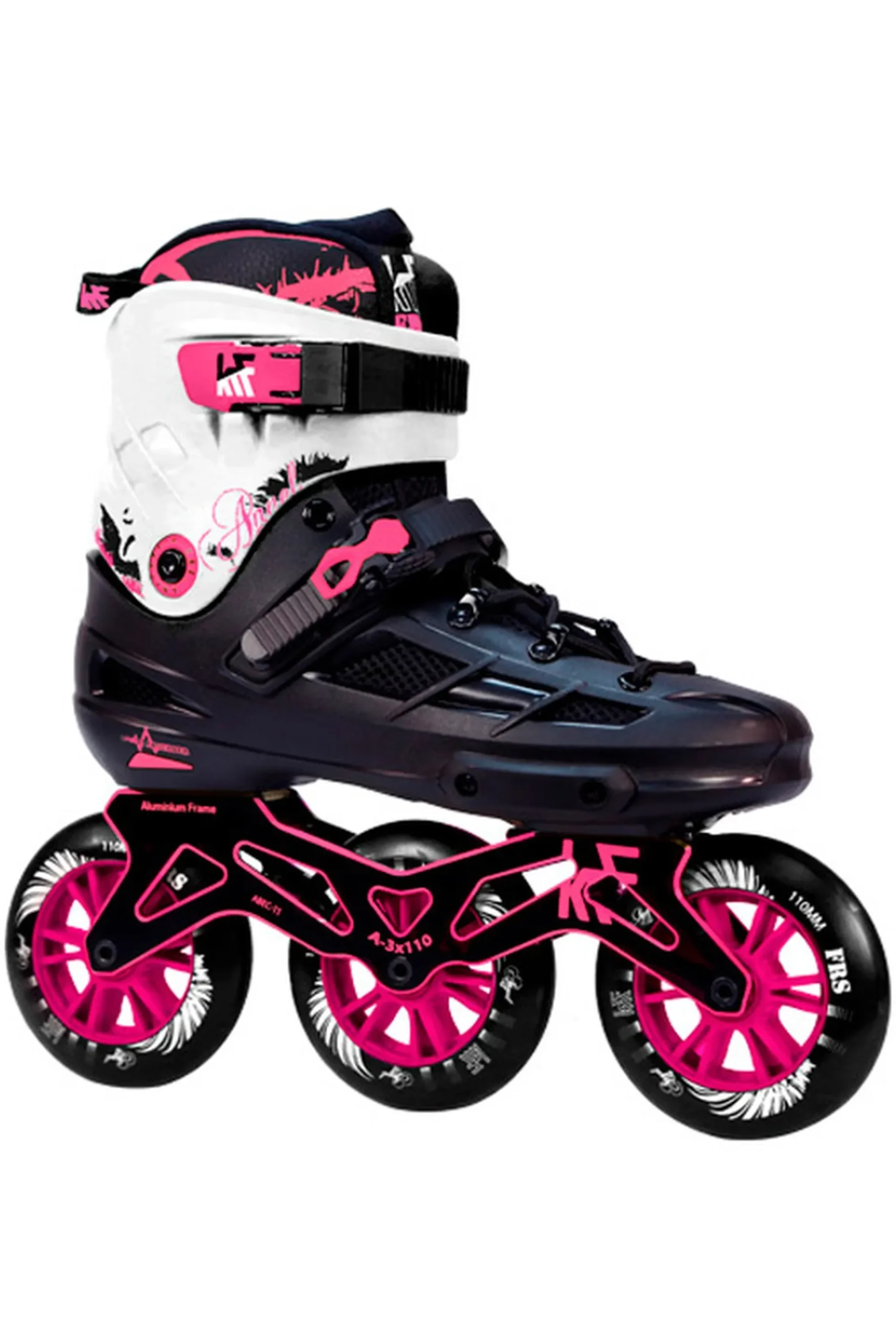 Patines En Línea Krf Frs Angel 3 Ruedas De 110 Rosa