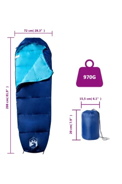 Saco De Dormir De Tipo Momia Vidaxl De Verano 208 X 72 CM