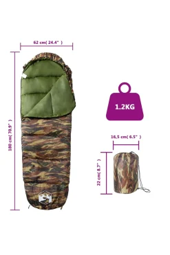 Saco De Dormir De Tipo Momia Vidaxl Poliéster 190t