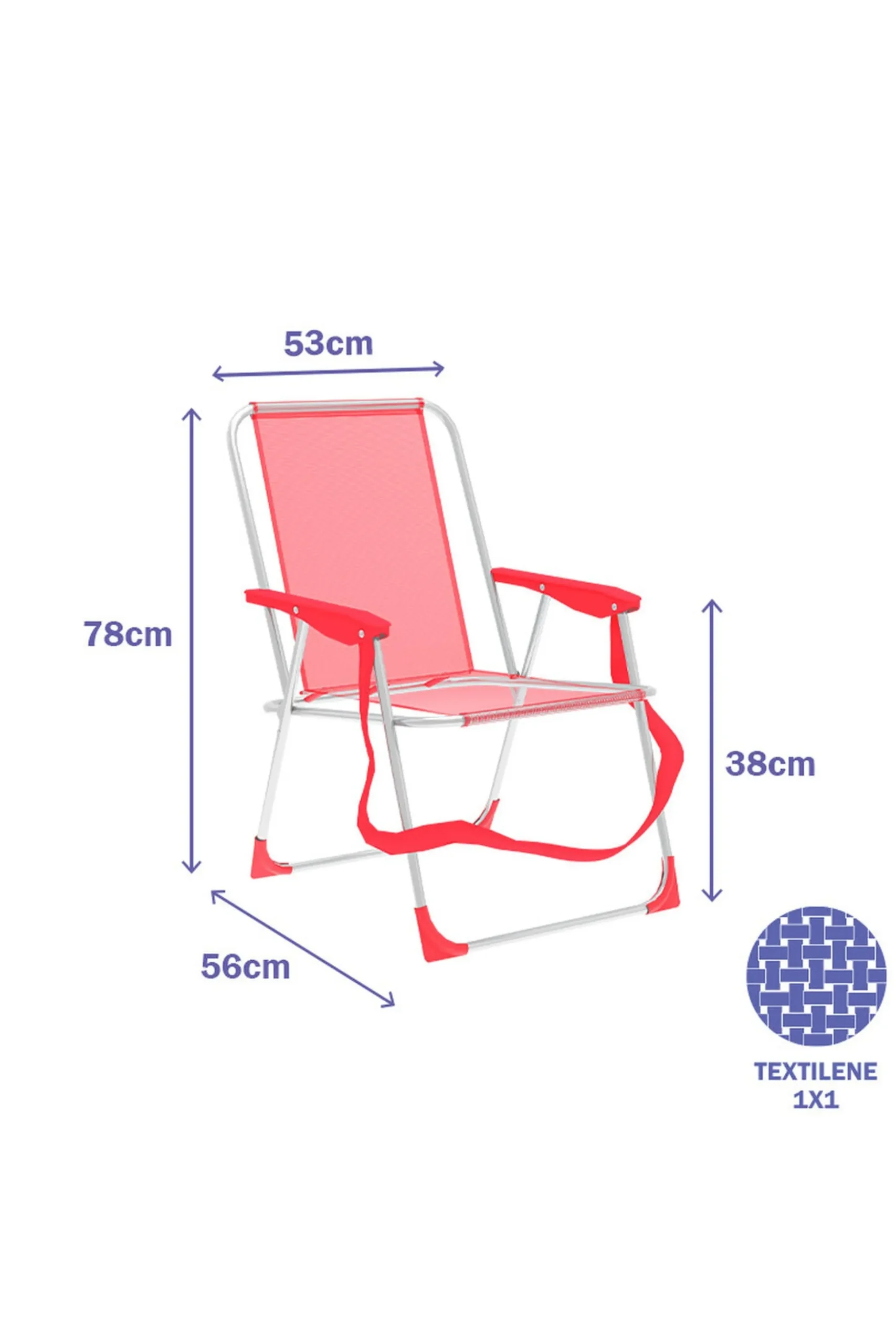 Silla Plegable Marbueno Coral 59 X 83 X 51 CM