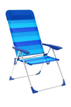 Silla Plegable Marbueno Rayas Azul 69 X 109 X 58 CM
