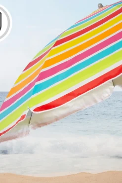 Sombrilla De Playa Inclinable Rayas Multicolor 220 CM Uv50 Aktive