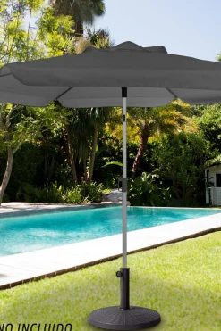 Sombrilla Grande Jardín Antiviento Hexagonal Inclinable 230 CM Uv50 Aktive