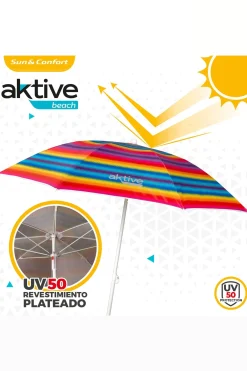 Sombrilla Playa 180 CM Con Protección Uv50 Aktive Beach
