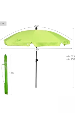 Sombrilla Playa Grande Inclinable 200 CM Uv30 Aktive