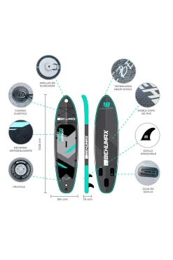 Tabla De Paddle Surf Behumax Be Wave Carbon 11.5'